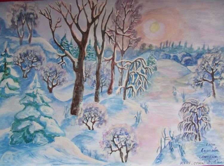 Красивые рисунки на тему зимушка зима фото