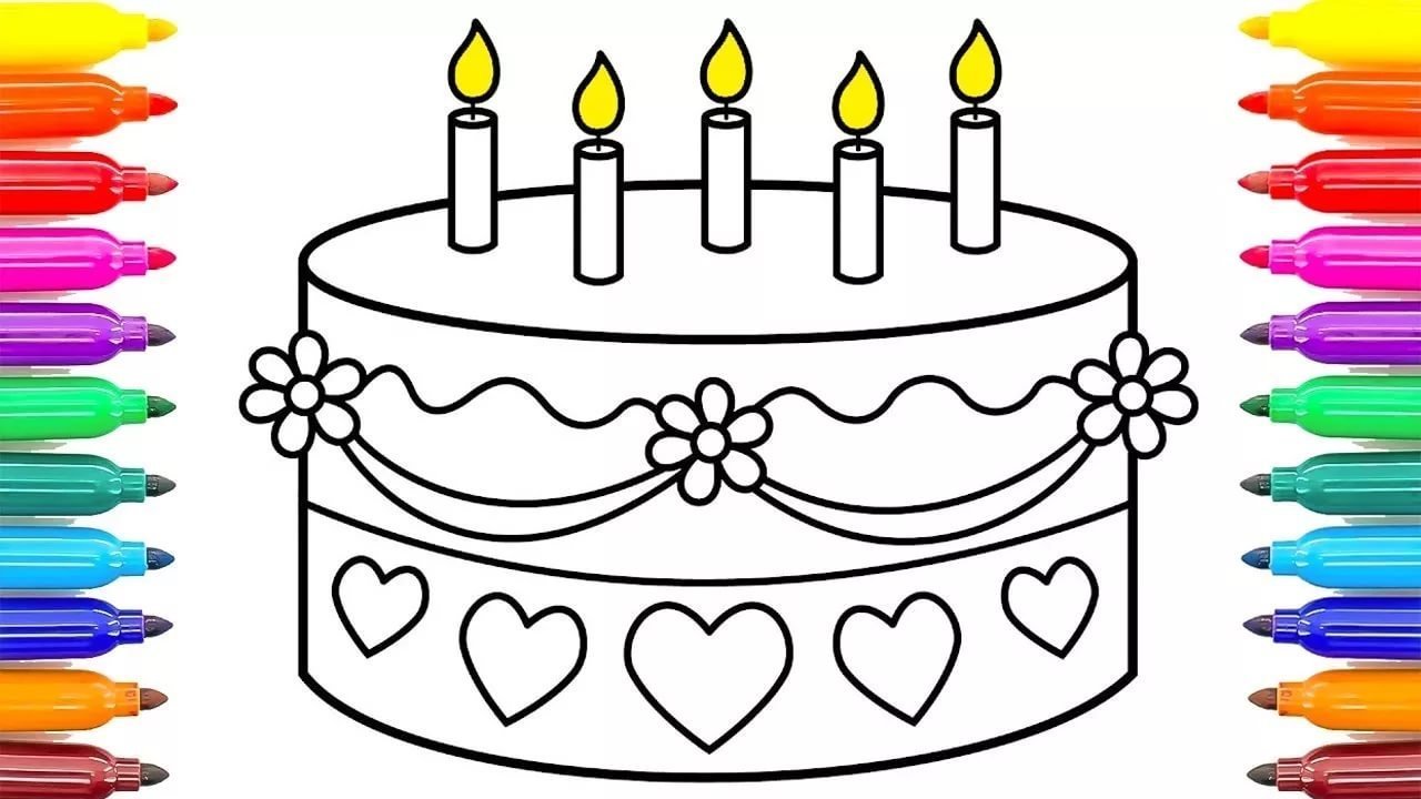 Красивые рисунки тортики на день рождения фото