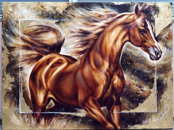 Красивые рисунки животных лошадей фото