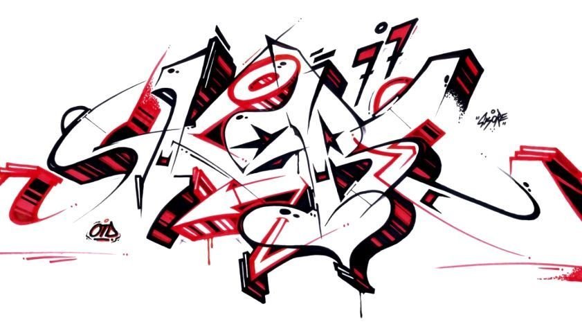 Красный граффити рисунок фото