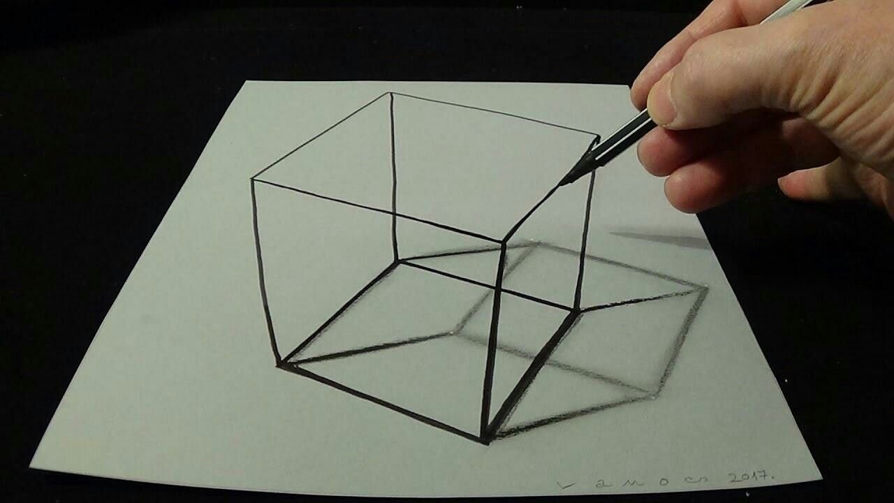 Легкие 3д рисунки карандашом фото