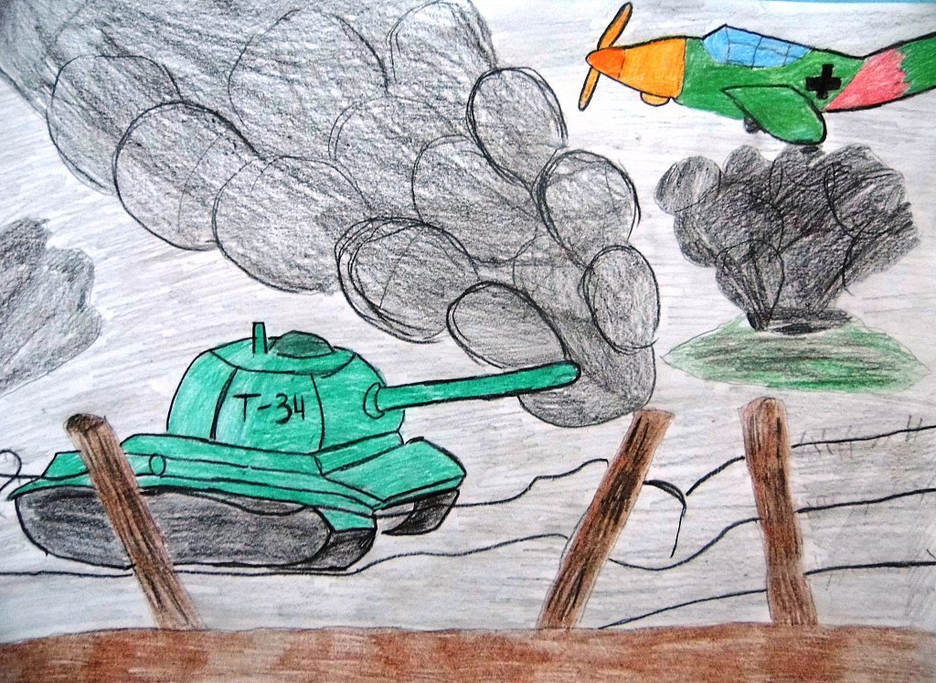Легкие детские рисунки про войну фото