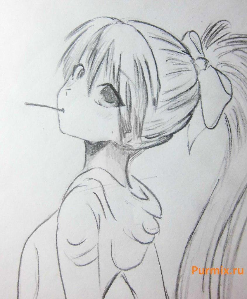 Легкие рисунки карандашом аниме девушки легко фото