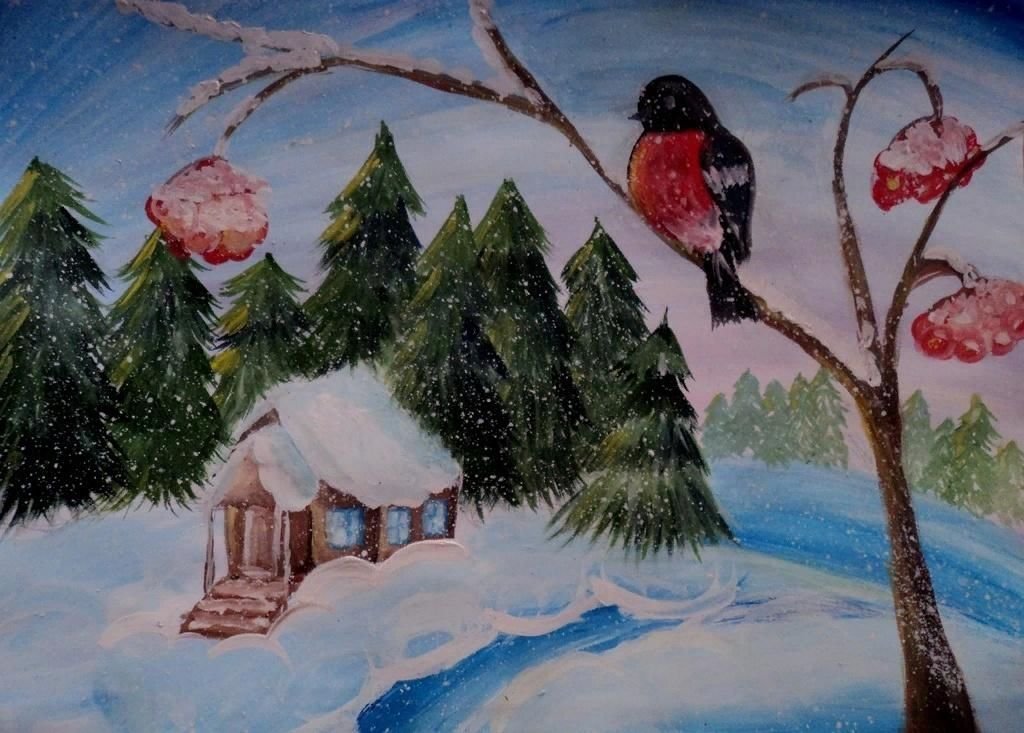 Легкие рисунки на тему зимушка зима фото