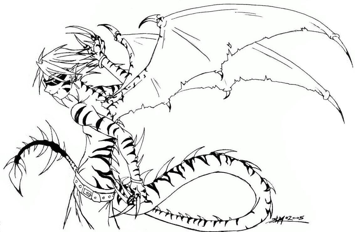 Легкий рисунок дракона из аниме фото