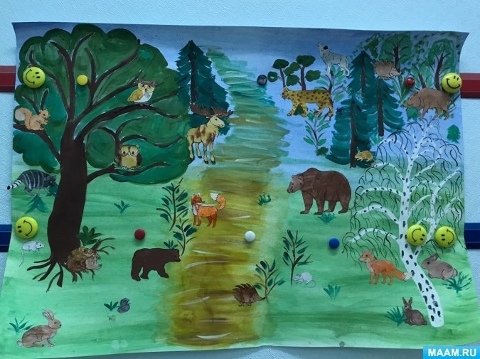 Лес рисунок детский сад фото