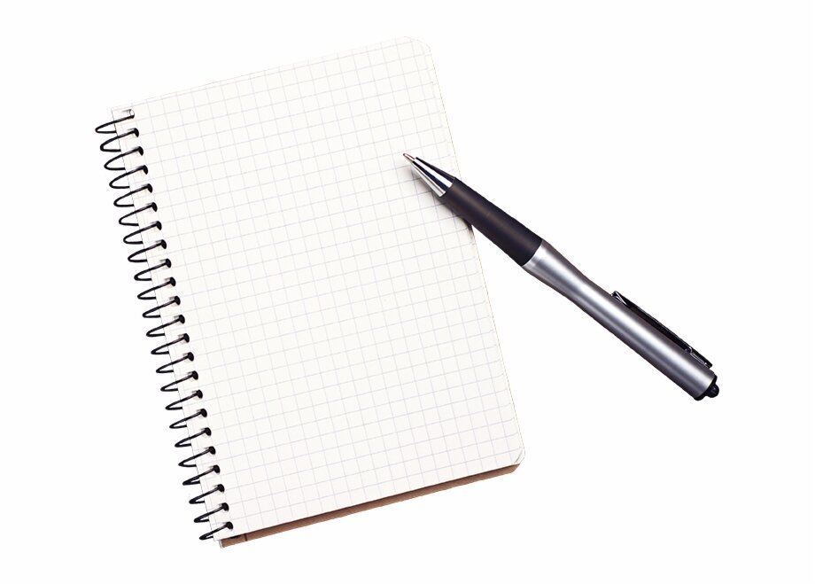 Лист и ручка на прозрачном фоне фото