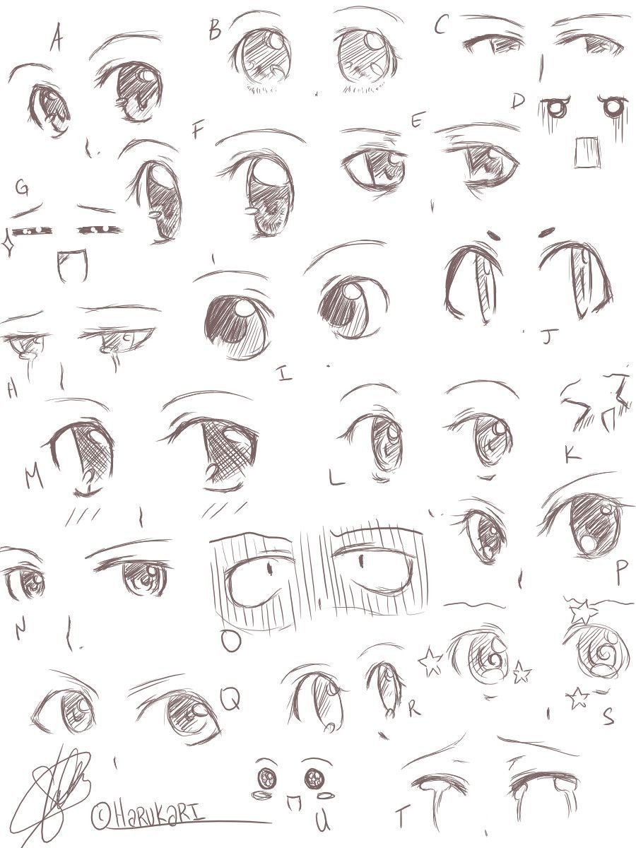 Лицо рисунки аниме глаза фото