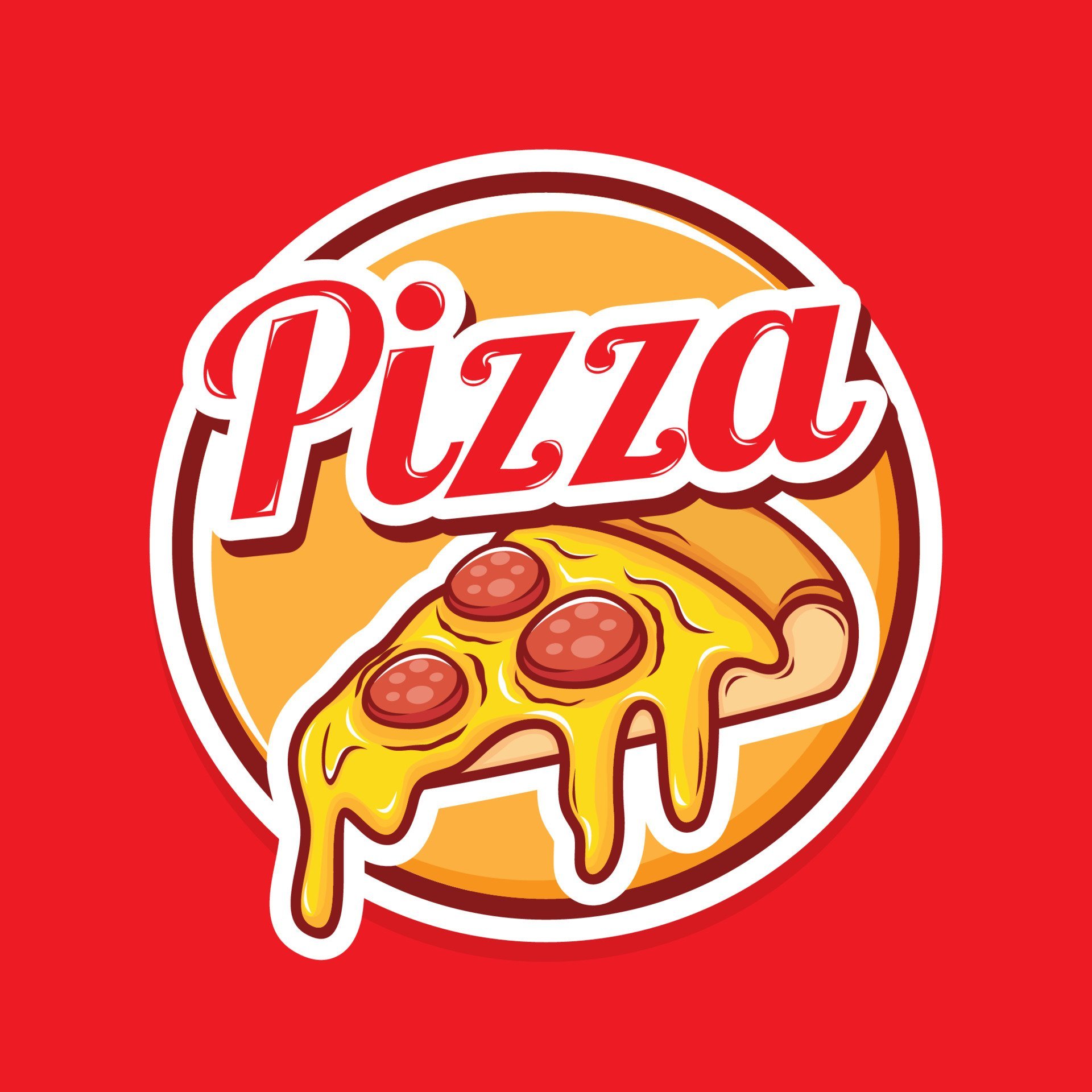 Логотип пиццы на прозрачном фоне фото