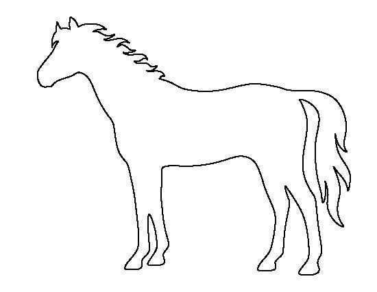 Лошадь контурный рисунок для детей фото