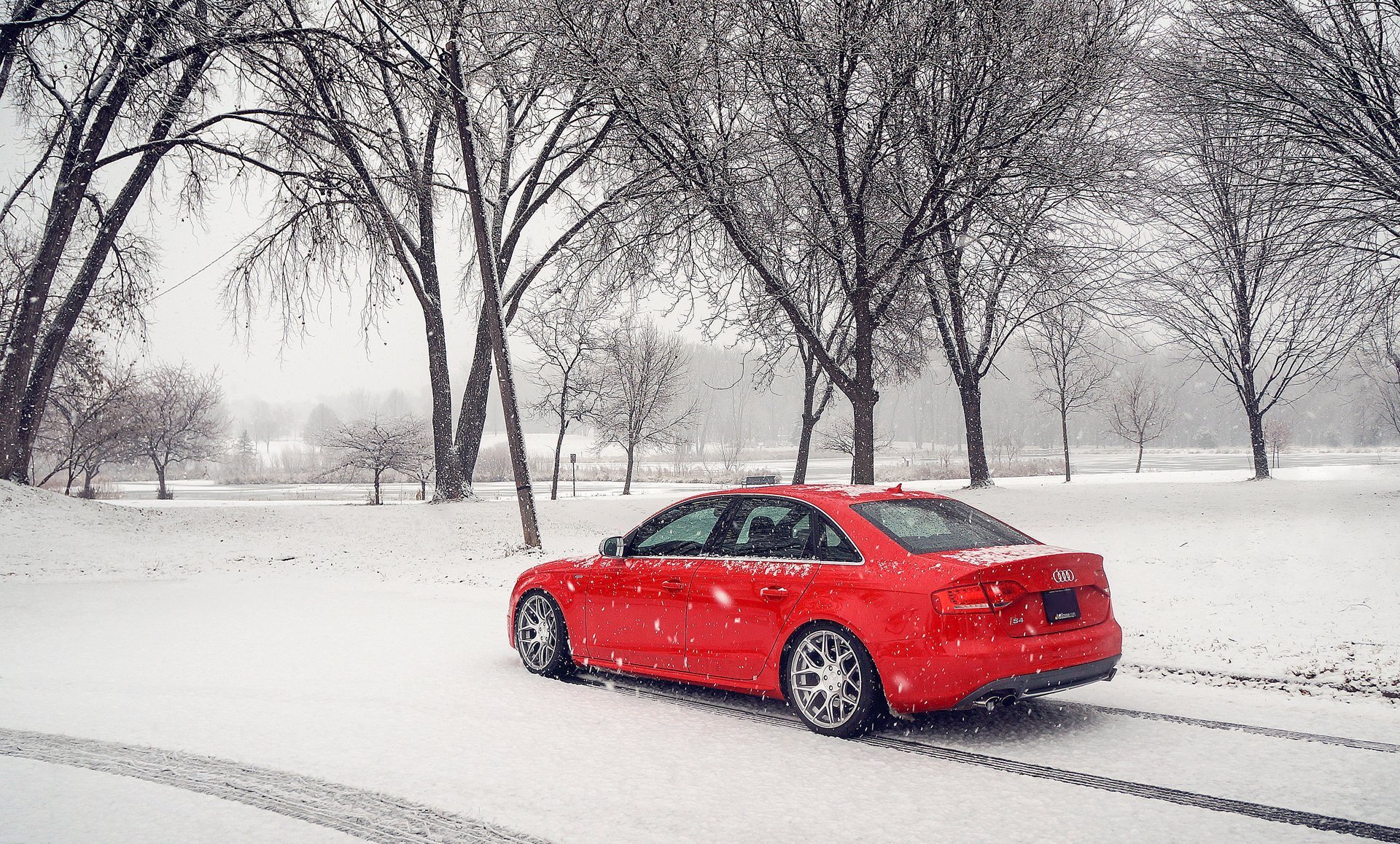 Машина снег обои фото