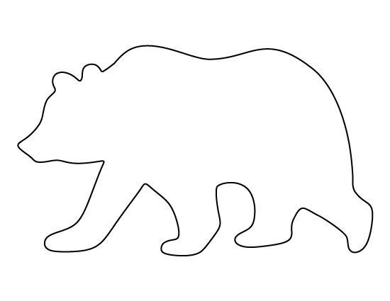 Медведь контурный рисунок для детей фото