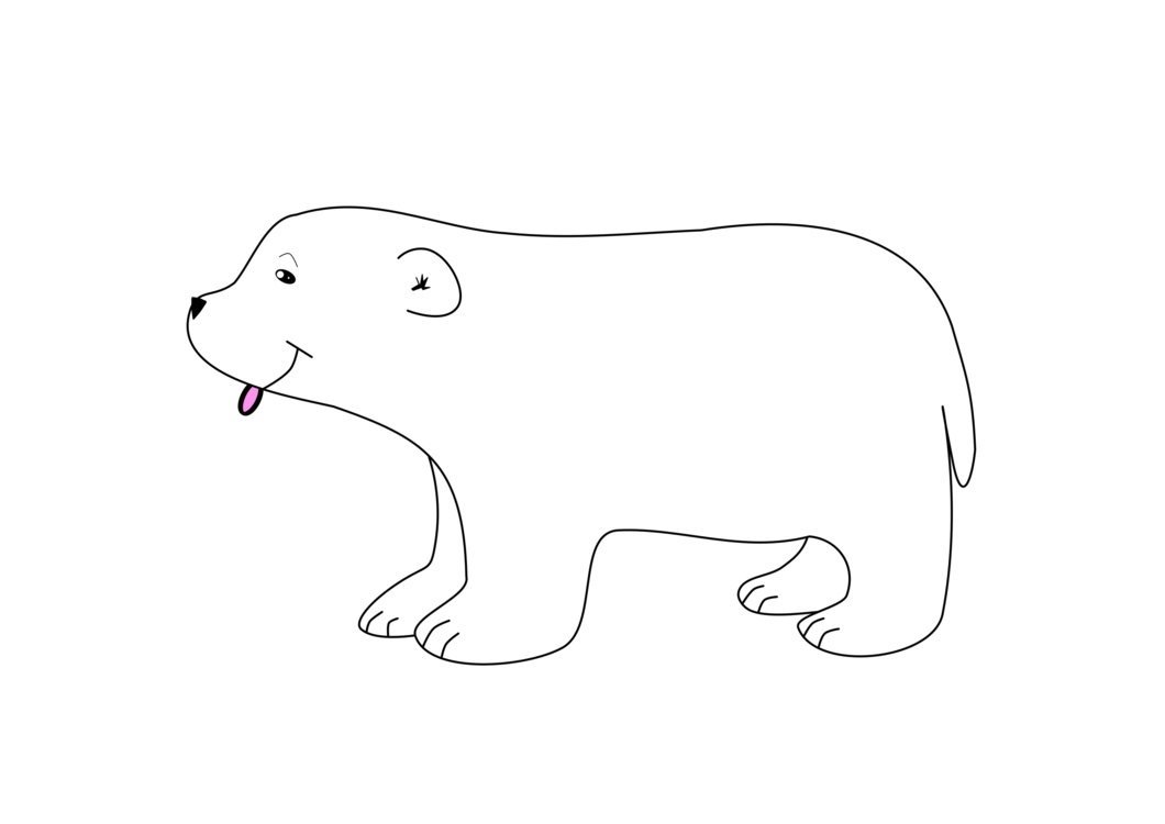 Медведь рисунок белый детский рисунок фото