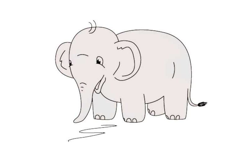 Милый слоник рисунок поэтапно фото