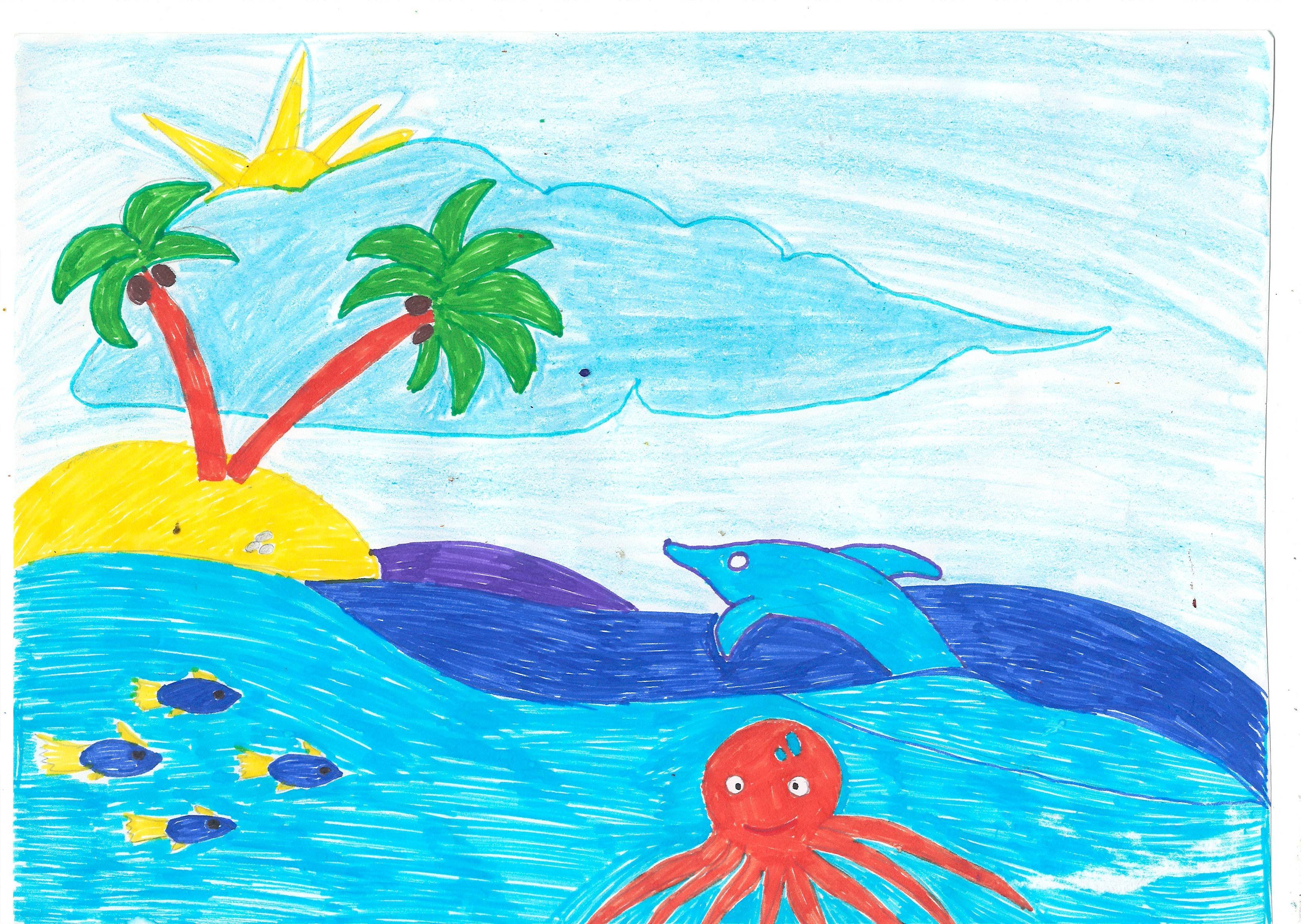 Море детский рисунок фото