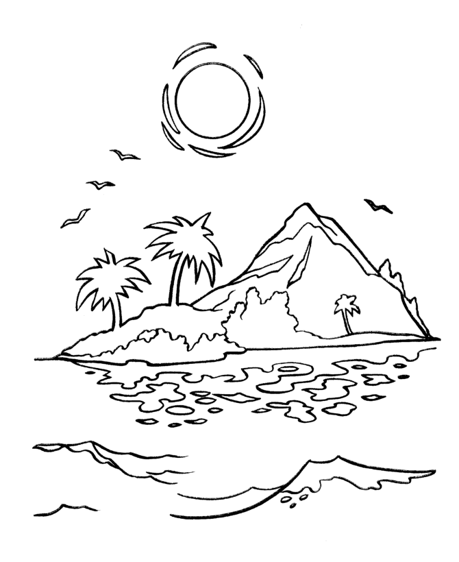 Море и горы детский рисунок фото