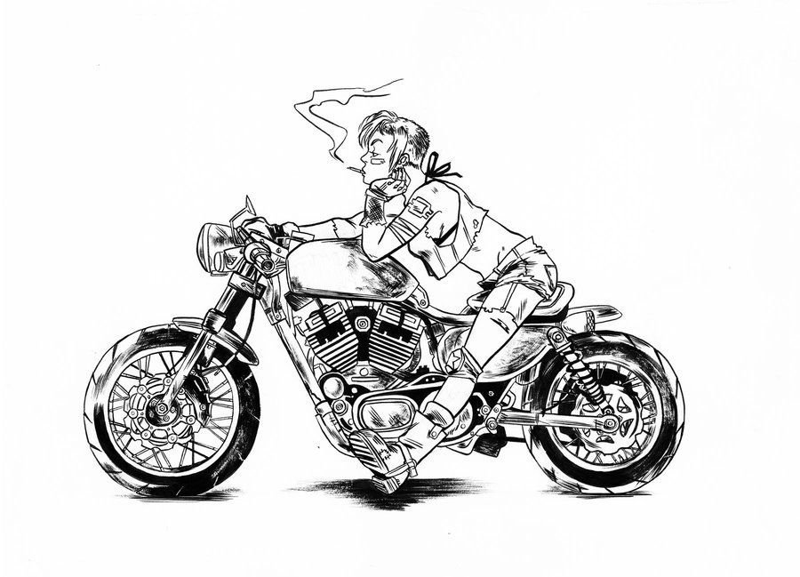 Мото эскиз рисунок мотоцикла фото