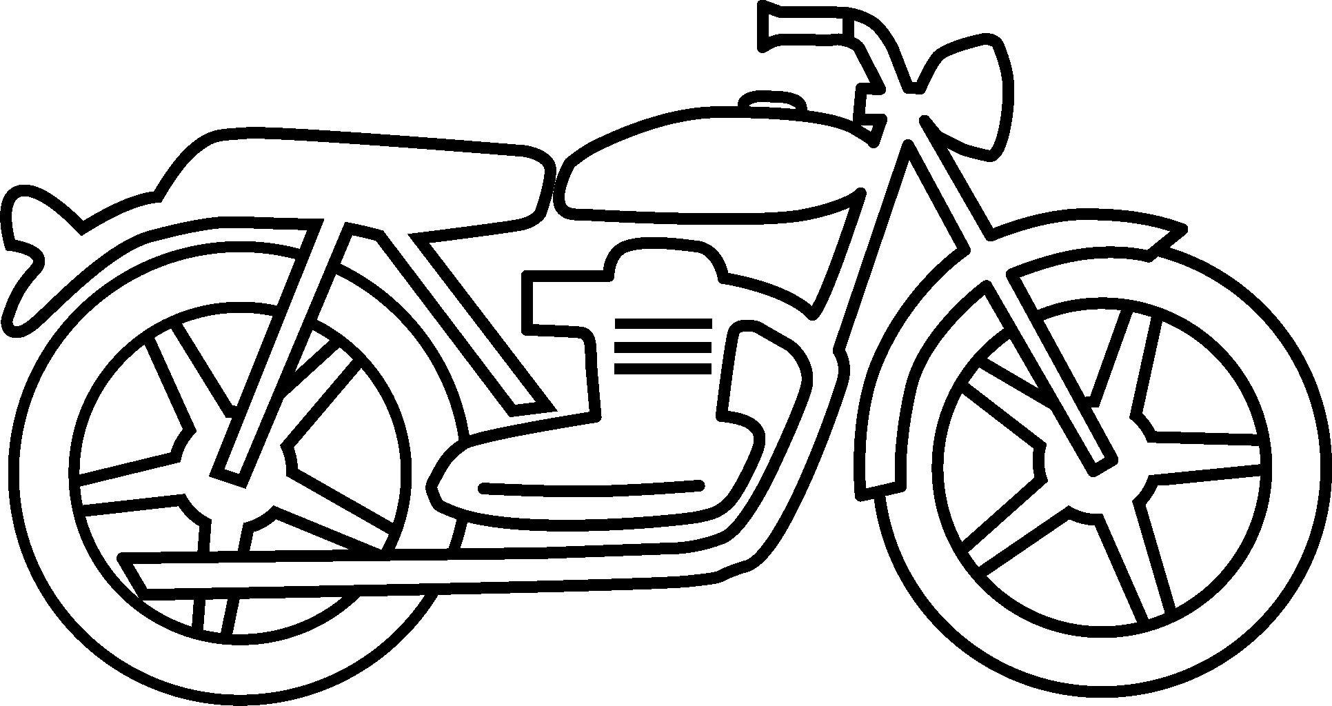 Мотоцикл рисунок детский простой фото