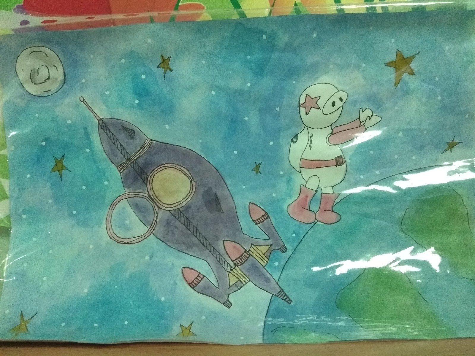 Мой папа космонавт рисунки детские фото