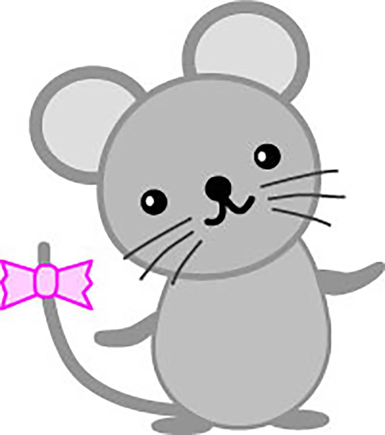 Мышка рисунок детский легкий фото