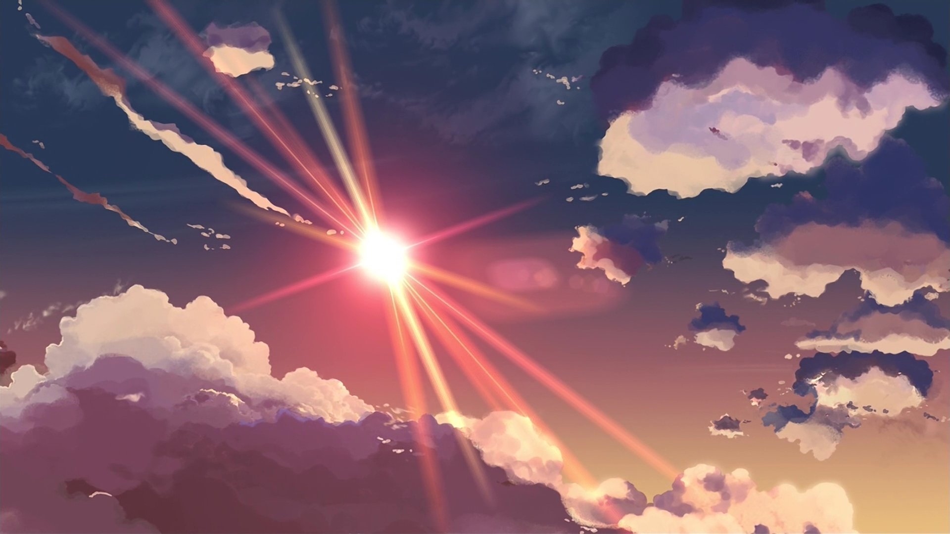Небо рисунки аниме фото
