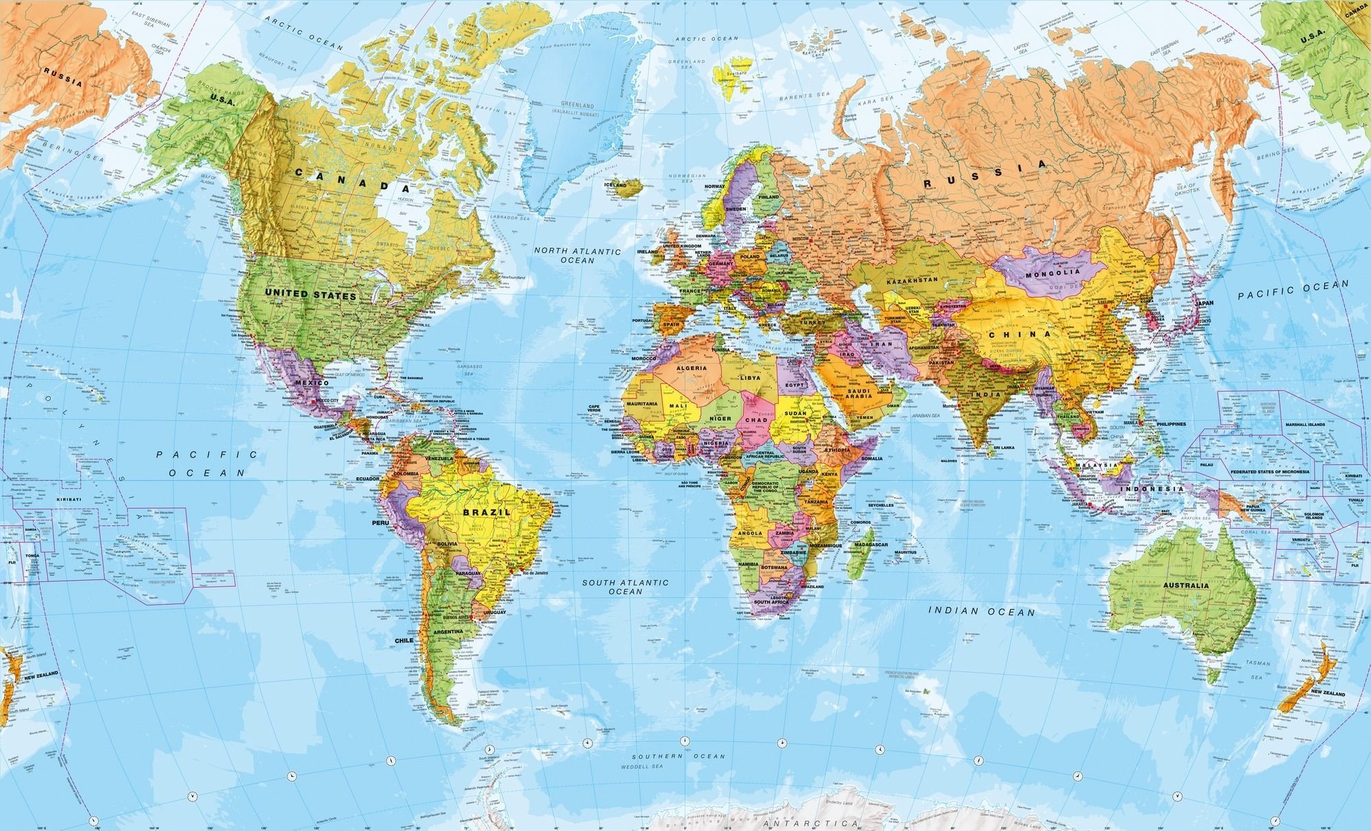 Обои политическая карта мира фото