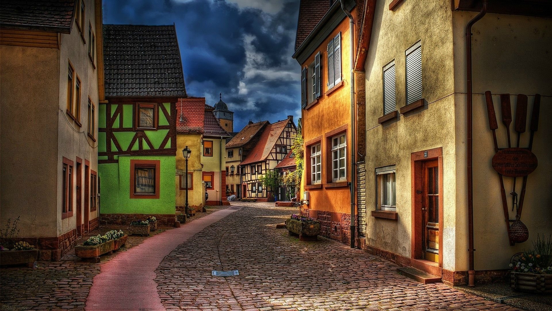 Обои улица старого города фото