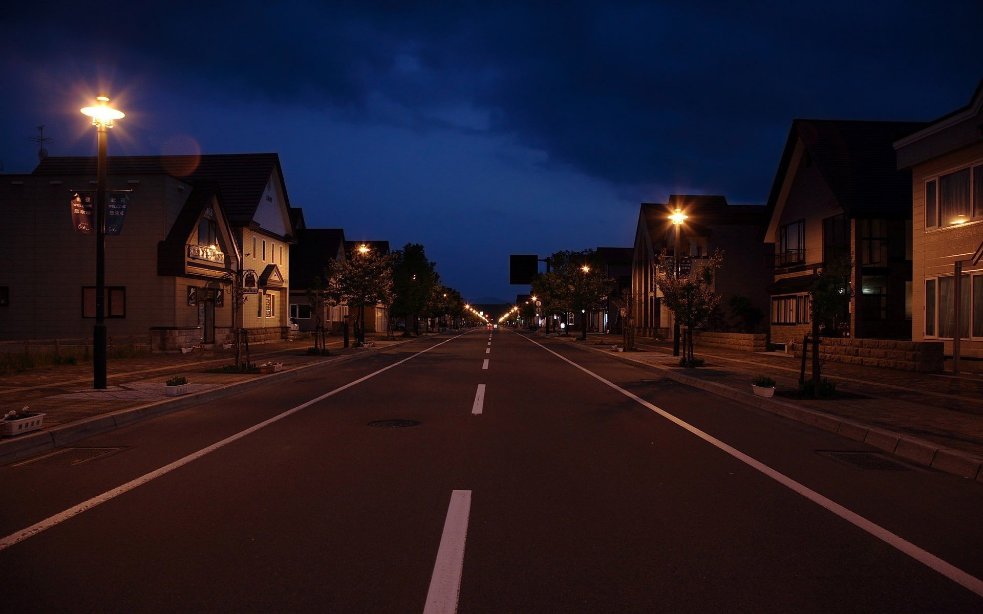 Обои улицы города ночью фото
