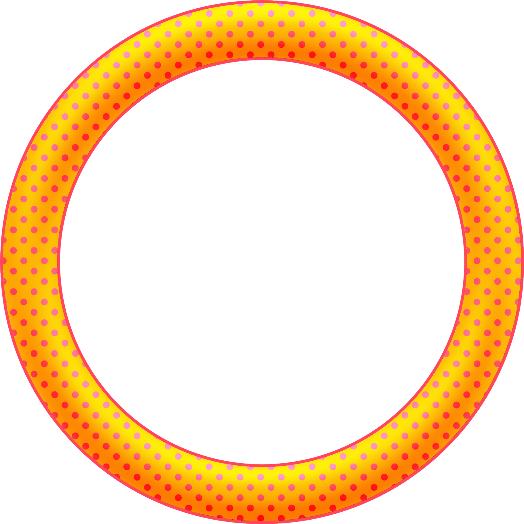 Оранжевая круглая рамка на прозрачном фоне фото