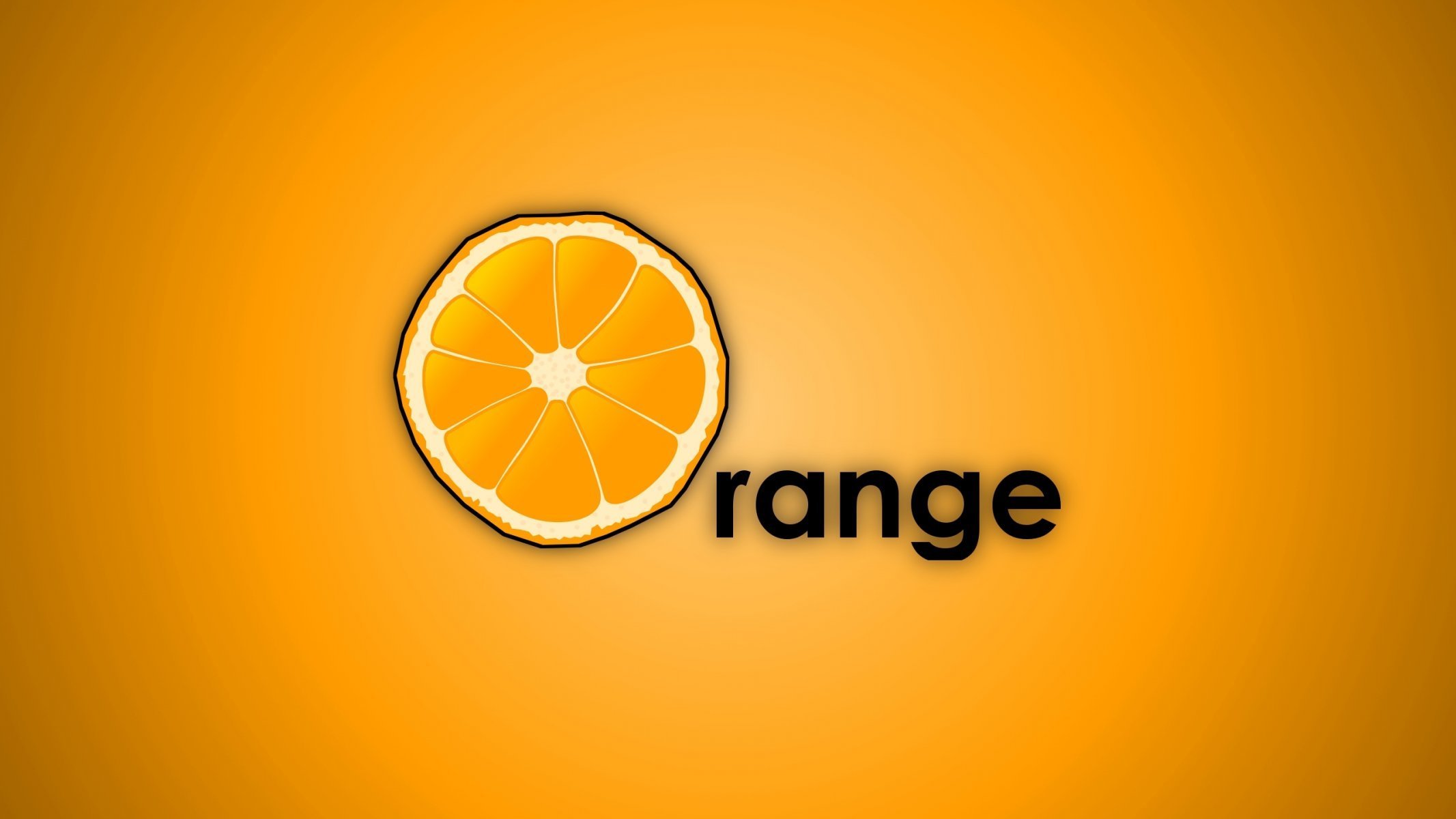 Оранжевый обои с надписями фото