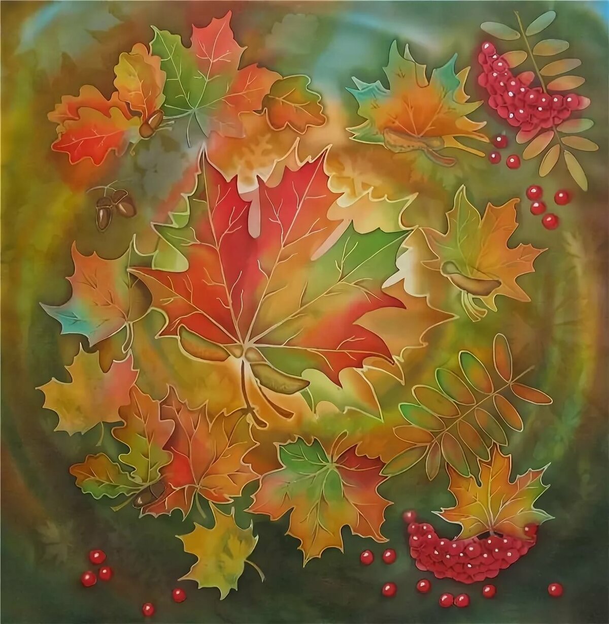 Осенний вальс рисунок детский фото