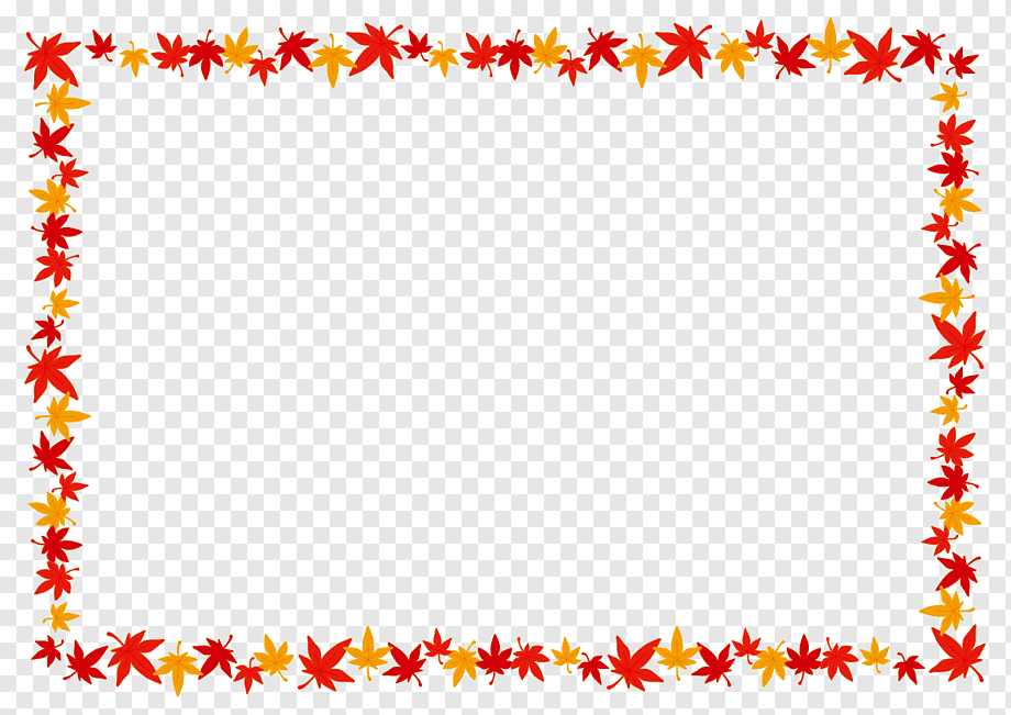Осенняя рамочка на прозрачном фоне фото