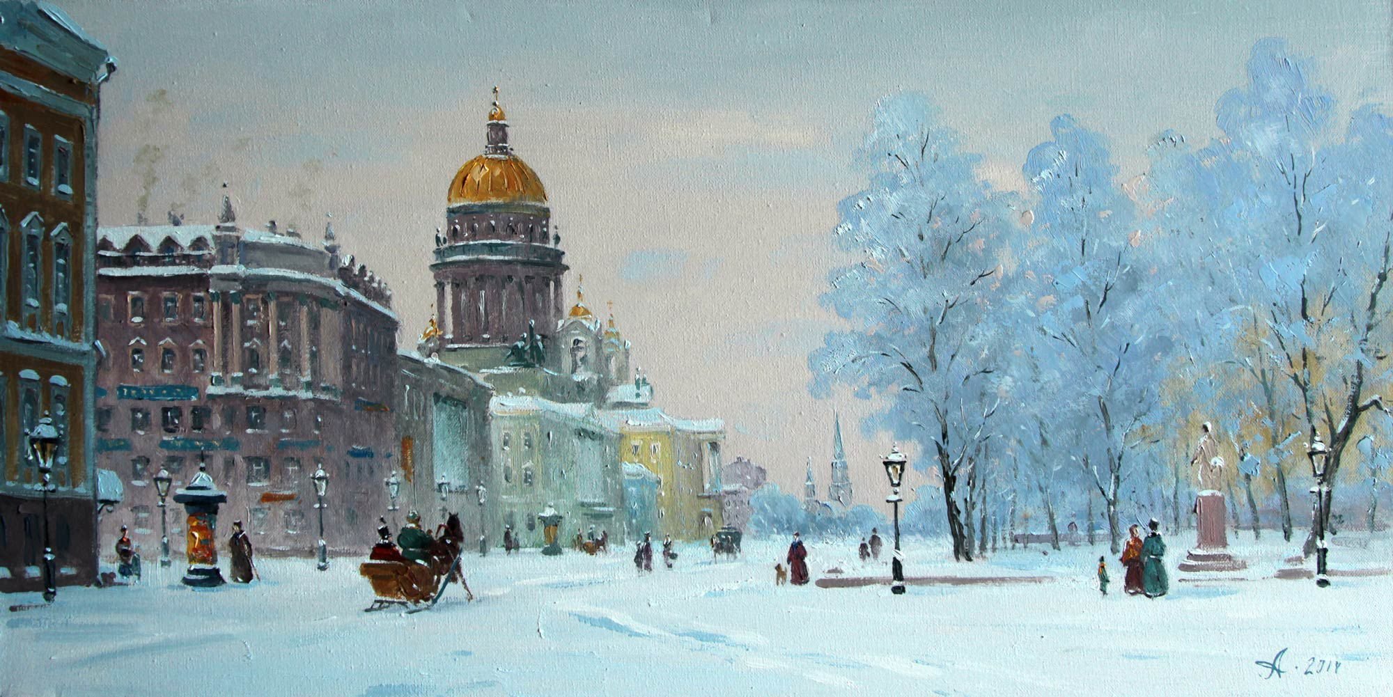Открытка зимний петербург фото