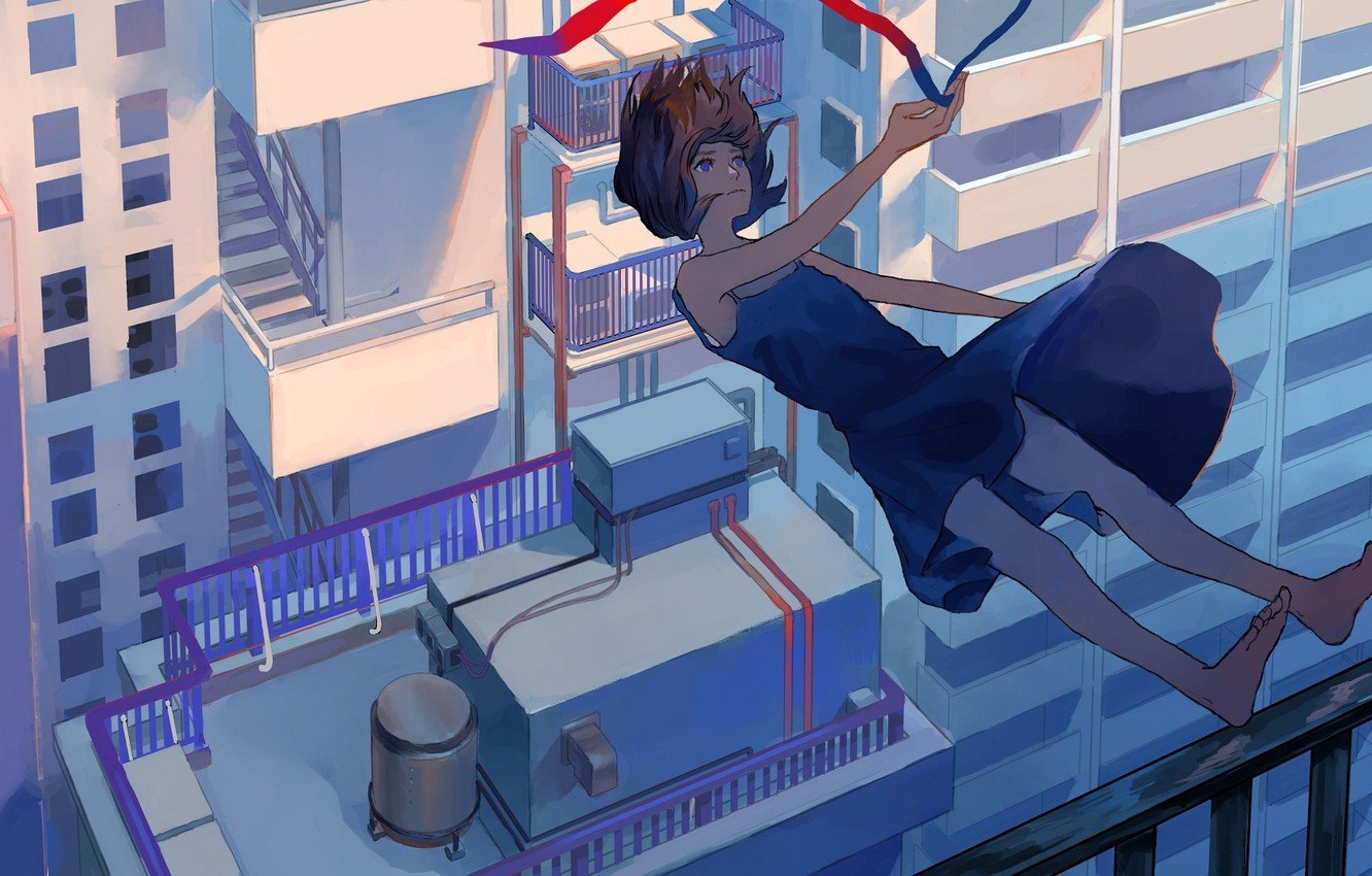 Падающая девушка рисунки аниме фото