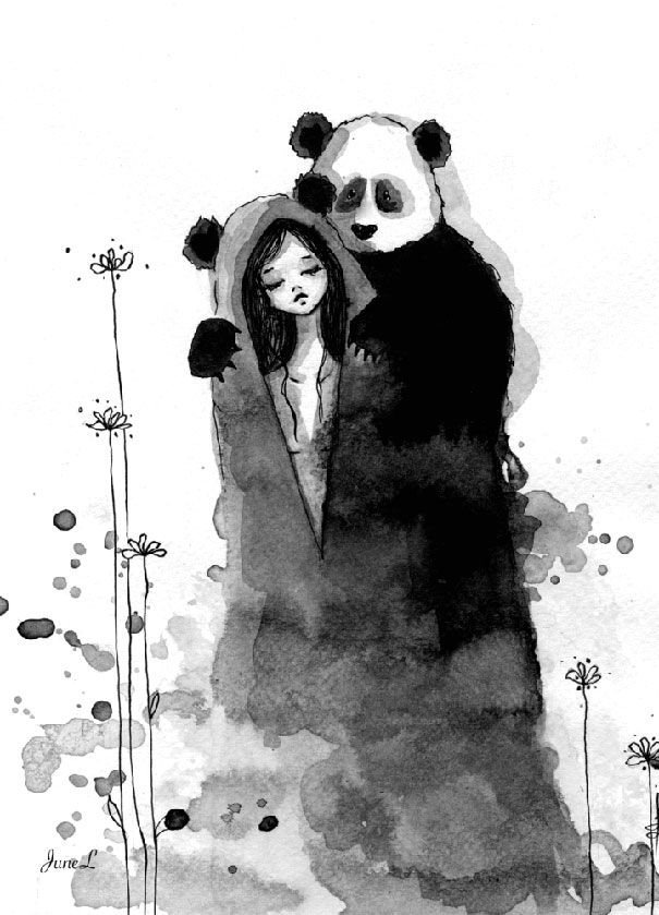 Панда рисунки арт фото