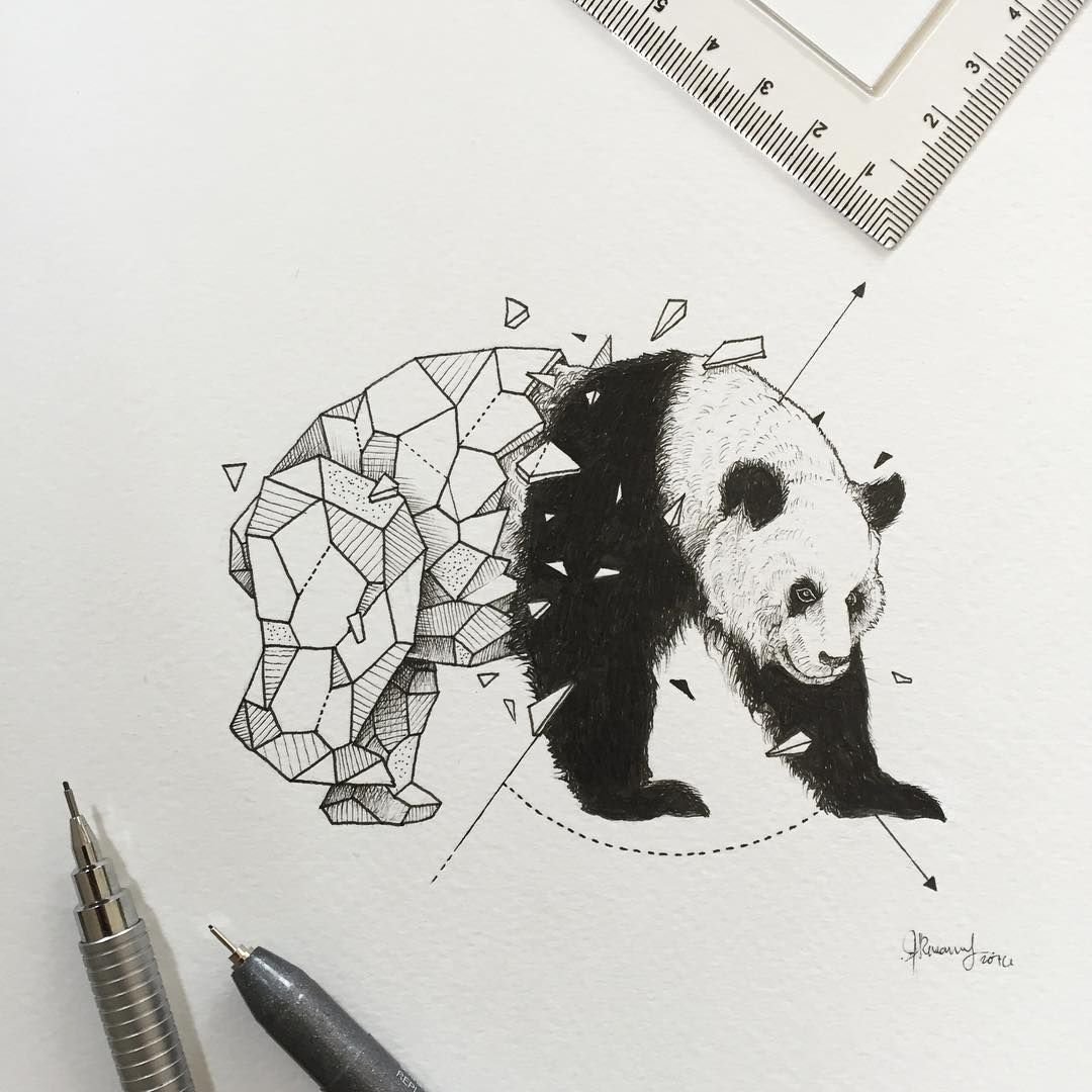 Панда рисунки тату фото
