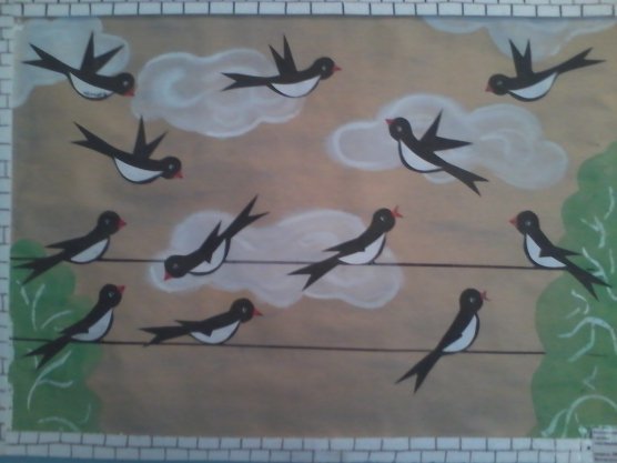 Перелетные птицы рисунок для детей в детском саду фото