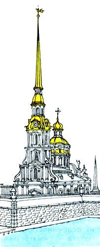 Петропавловский собор рисунок детский фото