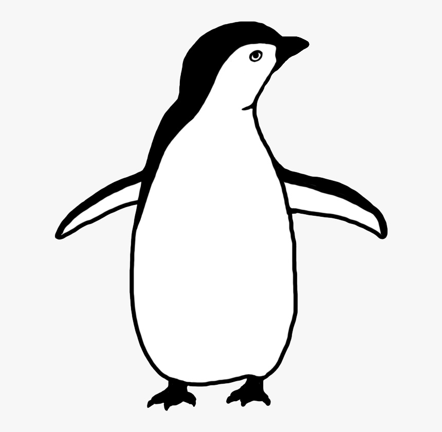 Пингвин контурный рисунок фото