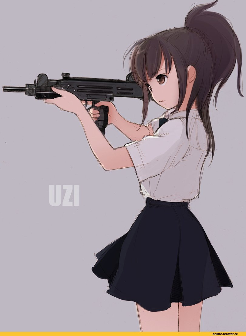 Пистолет направленный в камеру рисунки аниме фото
