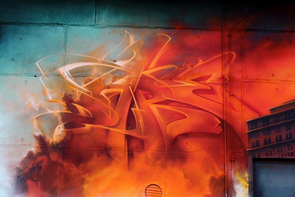 Пламя рисунок граффити фото