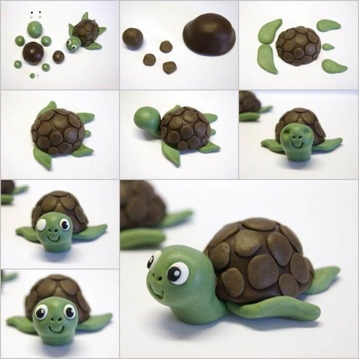 Поделки черепаха из пластилина идеи по изготовлению своими руками фото