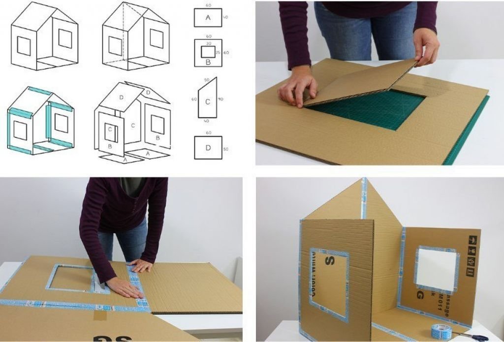 Поделки домик из картона идеи по изготовлению своими руками фото