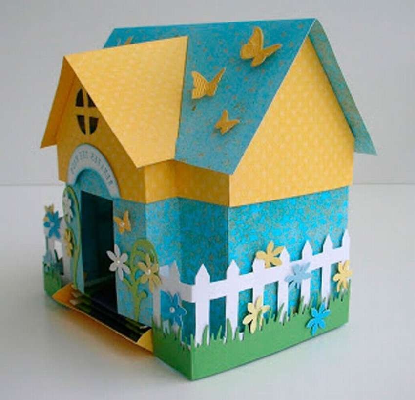 Поделки домик из цветного картона идеи по изготовлению своими руками фото