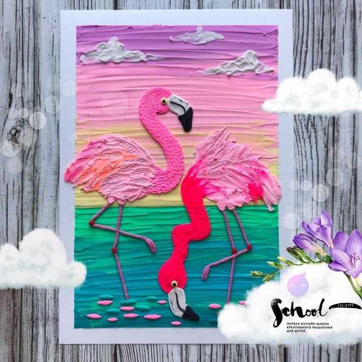 Поделки фламинго из пластилина идеи по изготовлению своими руками фото