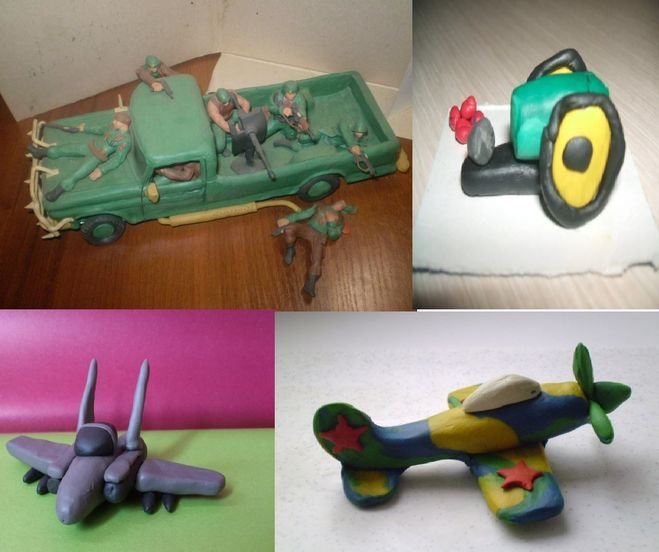 Поделки из пластилина самолеты идеи по изготовлению своими руками фото
