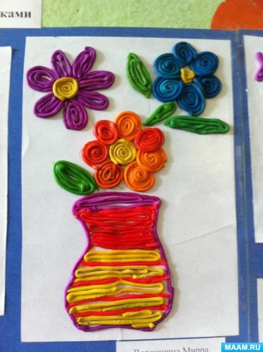 Поделки из пластилина ваза с цветами идеи по изготовлению своими руками фото