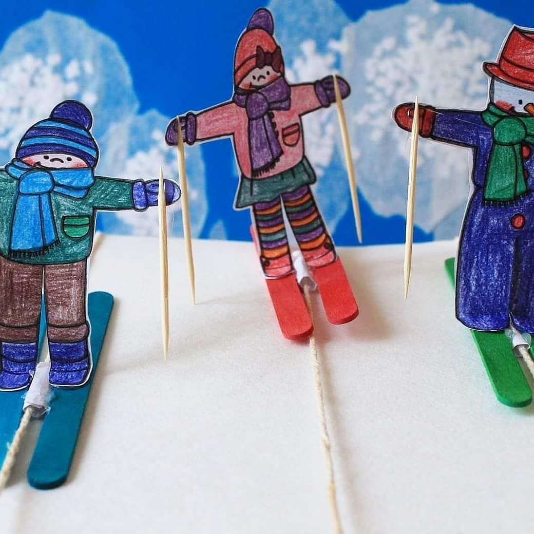 Поделки лыжник из пластилина идеи по изготовлению своими руками фото