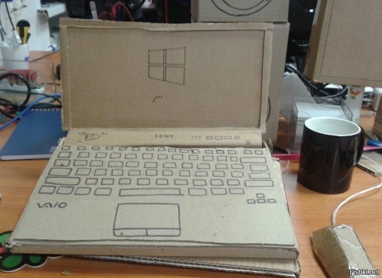Поделки ноутбук из картона  идеи по изготовлению своими руками фото