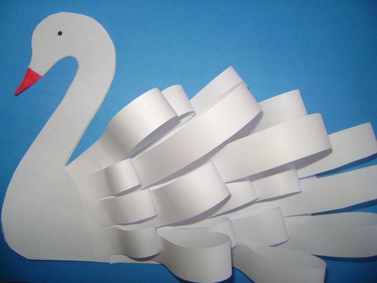 Поделки объемные из бумаги и картона лебедь идеи по изготовлению своими руками фото